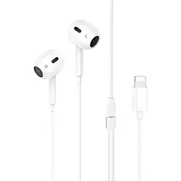 Дротові навушники Hoco M111 Max Primero digital headset Lightning, 1.2m, white