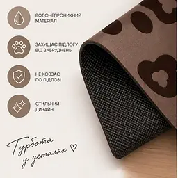 Килимок для мисок домашніх тварин із лапками водостійкий підстилковий мат для годування собак і котів - мініатюра 4