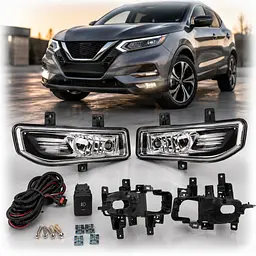 Протитуманні фари для Nissan Qashqai 2017- H8-12V35W з проводкою Комплект (Left - 26155-8995A Right - 26150-8995A) (NS-860-W) - мініатюра 3