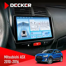 Штатна магнітола Mitsubishi ASX 2010-2016 Decker D10-010 6x128, DSP, 4G, 2K Decker (НФ-00009338)
