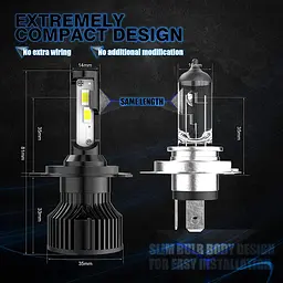 Лампочки H7 LED 12000LM BEAMFLY 12V 80W 6000K - мініатюра 4