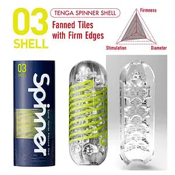 Мастурбатор Tenga Spinner Shell зелений - мініатюра 6