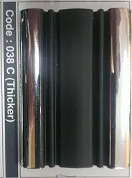 Молдинг чорний 38х3мм 15м Sahler 038C (sal 38mm) хром по краях