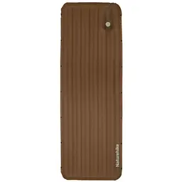 Матрац туристичний надувний одномісний Naturehike CNK2450WS035, 198х68х9.5 см, коричневий із вбудованою помпою для надування