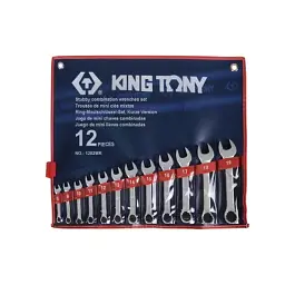 Набір комбінованих ключів KING TONY укорочених 8-19 мм 12 шт 1282MR