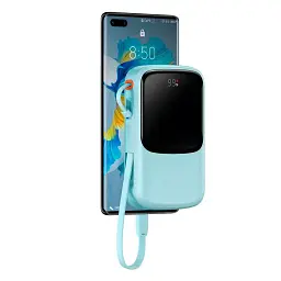 Портативна батарея Baseus Qpow 10000 mAh 15 W Type-C 2022 Edition PPQD050003 блакитна - мініатюра 4