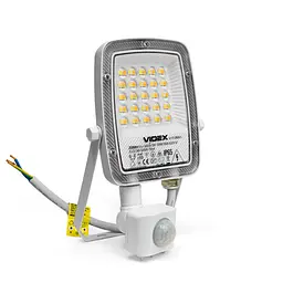 LED прожектор Videx F5 20W 3000-5000-6500K з датчиком руху 230V білий (VL-F5-020CW-S) - мініатюра 2