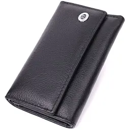 Містка ключниця з натуральної шкіри ST Leather 22477 чорна - мініатюра 1