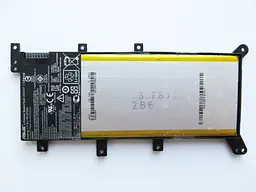 Акумулятор для ноутбука Asus X555 C21N1347, 4775 mAh (37Wh), 4cell, 7.6V, Li-Pol, чорний - мініатюра 4