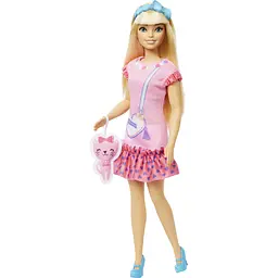 Лялька Barbie Моя перша Barbie Білявка з кошеням (HLL19) - мініатюра 3