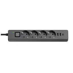 Мережевий фільтр живлення ColorWay CW-CHE432PDB, 4 розетки/3USB 2M (CW-CHE432PDB) - мініатюра 4