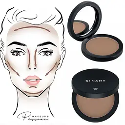 Скуловий коректор Sinart Contourpro Sculpting Powder SP2 10 г - мініатюра 4