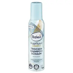 Сухий шампунь-пінка Balea Trockenshampoo Schaum Kopfhaut Sensitive для чутливої шкіри голови 150 мл