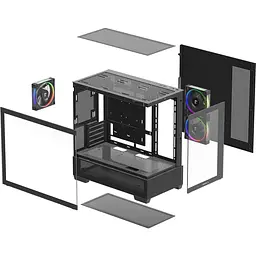 Корпус Deepcool CG380 3F Без БЖ Black (R-CG380-BKAGM3-G) - мініатюра 5