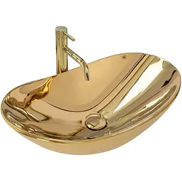 Умивальник Rea Royal gold накладний золотий REA-U4545, Золотий