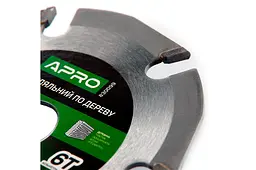 Диск пильний по дереву Apro 125 x 22.2мм x 6T PRO - мініатюра 3