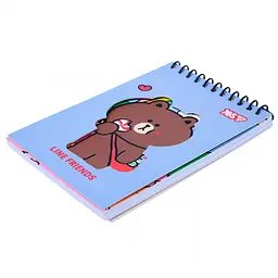 Блокнот Yes Line Friends Choco 100x150 мм з фігурною висічкою 60 аркушів клітинка (152247) - мініатюра 3