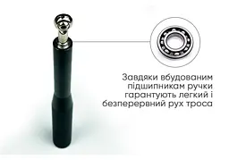 Швидкісна скакалка EasyFit Aluminium зі сталевим тросом та алюмінієвими ручками чорна (EF-1910-BK) - мініатюра 4