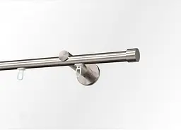 Карниз для штор однорядний стіновий імпресійний Арешт Сталь комплект Заглушка 300 см - мініатюра 1