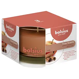 Свеча Bolsius True scents в стекле Яблоко и корица, 9х6,3 см, коричневый (170495)