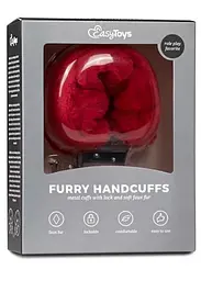 Наручники EasyToys Furry Handcuffs (червоний) - мініатюра 5