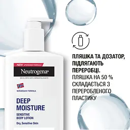 Лосьйон для тіла Neutrogena Deep Moisturising Body Lotion Dry Skin Глибоке зволоження для чутливої шкіри 400 мл - мініатюра 10