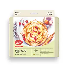 Набір олівців акварельних 99IDEAS "Aqua Expert" 24 кольори, Basic Set, металева коробка, 99AE-24BAS