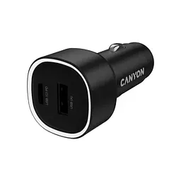 Зарядний пристрій Canyon 1xUSB + 1xUSB-C PD48W black (CNE-CCABR3AC)