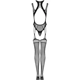 Ажурний бодістокінг з отворами Obsessive Bodystocking G327 Black S/M/L, чорний - мініатюра 6