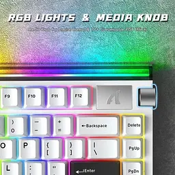 Клавіатура Attack Shark R85 RGB HE Magnetic Purple Mandrel Switches (AS-6972792472522-SW-UA) Starry White (G-000004479) - мініатюра 3