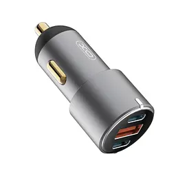 Зарядний пристрій XO CC45 1xUSB QC 3.0 + 2xUSB-C PD (60 Вт) чорний (XO-CC45-BK)