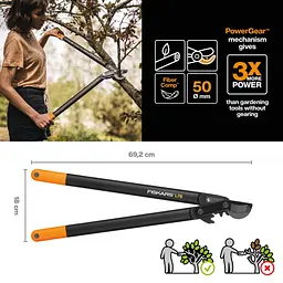 Набір для обрізки дерев Fiskars: секатор Solid P321 + сучкоріз PowerGear L78 (FISKARS-SET-P321-L78) - мініатюра 2