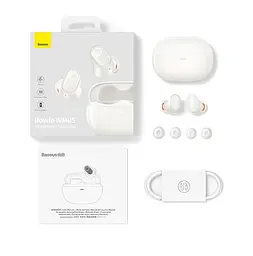 Навушники Baseus Bowie TWS WM05 | BT5.2, 35/400mAh, ANC, 5h | (NGTW200002) white - мініатюра 5