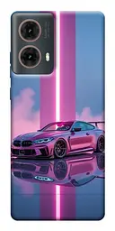 TPU чохол Demsky Pink neon car для Motorola Moto G85