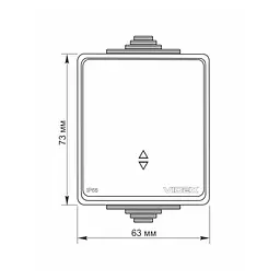 Перемикач Videx BINERA IP65 зовнішній 1кл прохідний (BINERA IP65 наружный 1кл проходной) - мініатюра 4