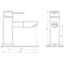Змішувач для раковини Globus Lux WIEN SBT2-101N - мініатюра 4