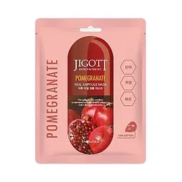 Тканинна маска для обличчя Jigott Pomegranate Real Ampoule Mask з екстрактом граната