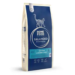Корм для стерилізованих кішок Home Food з куркою та рибою 10кг