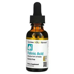 Фолиевая кислота (B-9) Folinic Acid 30 ml California Gold Nutrition vit0004800