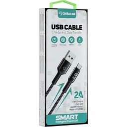 USB кабель Gelius Pro Smart GP-U08c Type-C Black (2A) - мініатюра 2
