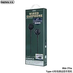 Навушники Remax Type-C Wired Earphone for Music & Call RM-711a білі - мініатюра 6