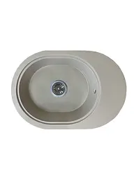 Кухонна мийка Adamant OVALE сахара 610x420x180 мм, з крилом 61 см - мініатюра 1