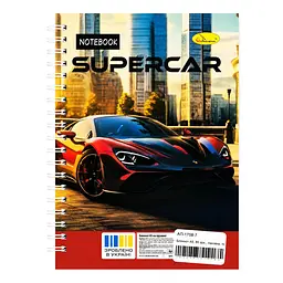 Блокнот для записей Апельсин Supercar А5 80 л. пружина сбоку