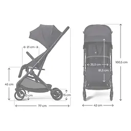 Прогулянкова коляска Kinderkraft Indy 3 Coal Black (KSINDY03BLK0000) - мініатюра 9