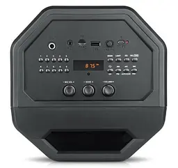 Колонка портативна 2.0 Real-El X-757 Black, 2 x 25 Вт, пластиковий корпус, Bluetooth, MicroSD / USB, FM - приймач, живлення від акумулятора, 8000мА x год, керування збоку - мініатюра 5