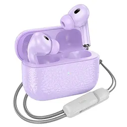 Бездротові TWS навушники Hoco EQ9, вакуумні, BT5.3, 40mAh, 300mAh, 7h, purple - мініатюра 2