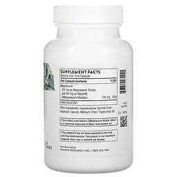 Магний Magnesium CitraMate 90 капсул Thorne vit0005424 - миниатюра 2