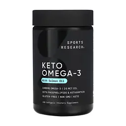 Омега-комплекс для кето-дієти Sport Research Keto Omega 1250 мг 120 softgels