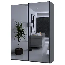 Шафа-купе Doros G-Caiser Графіт 2 Дзеркала 180х60х240 (42005012)