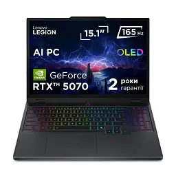 Lenovo Legion 5 15IAX10 (83F00006US Custom 32GB RAM / 2TB SSD / Win11Pro) Eclipse Black (15,1 / OLED / 2560x1600 / Ultra 7-255HX / 32GB RAM / 2TB SSD / RTX 50